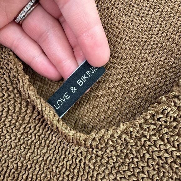 Love and Bikinis Women’s Chocolate Brown Smocked Dubai Multi Ring Cut Out OS Swi - Picture 5 of 10